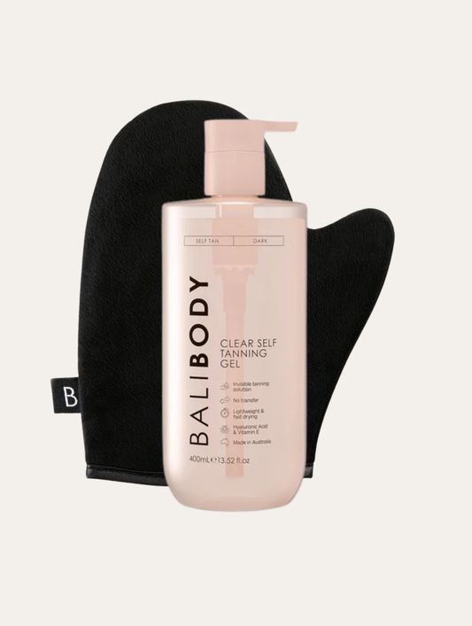 Clear Self Tanning Gel + Guante Luxe